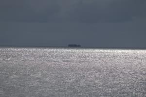 Distant island seen from beach