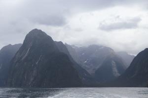 Steep fiords in Milford Sound