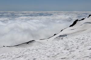 Above the clouds at Camp Muir