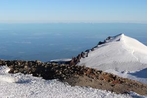 Closer view from Columbia Crest, summit of Mt. Rainier