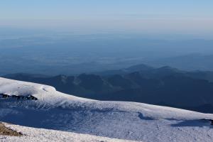 View from Columbia Crest, summit of Mt. Rainier