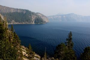 View descending to Crater Lake