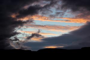 Sunset clouds at Emstur Hut