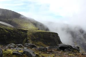Fog seen from Fimmvörðuháls Trail