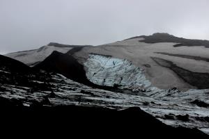 Glacier near high point on Fimmvörðuháls Trail