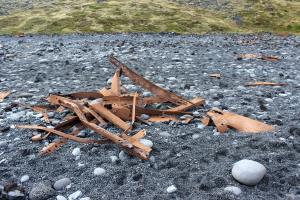 Wreckage remains at Djúpalónssandur beach