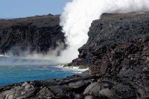 Close to water at Lava Viewing Area