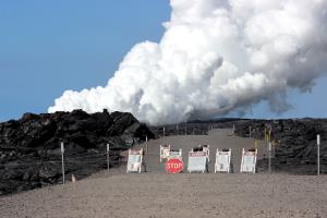 Lava Viewing Area with signs