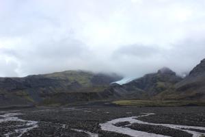 Streams and glacier