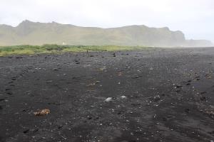 Looking towards the town of Vík on Black Sand Beach