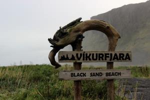 Sign to Vikurfjara Black Sand Beach