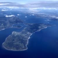 Vashon Island seen from airplane