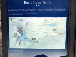 Map of trails around Butte Lake