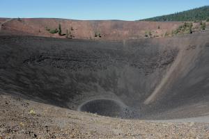 View descending into bottom of Cinder Cone