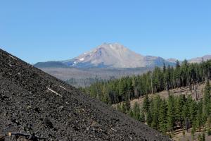 View of mountain on path to top of Cinder Cone