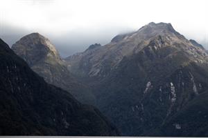 Mountains seen from Lake Manapouri