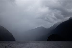 Rain clouds in Doubtful Sound