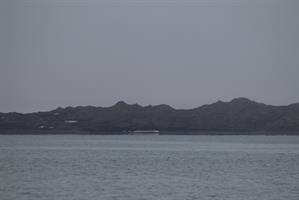 Landscape seen from boat going toward walrus colony